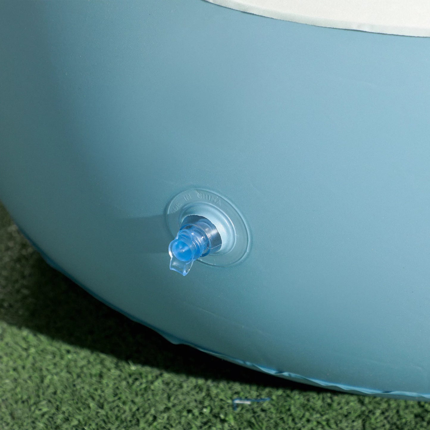 Pripučiamas krėslas lauko pramogoms, 125 x 100 x 87cm, balta + mėlyna