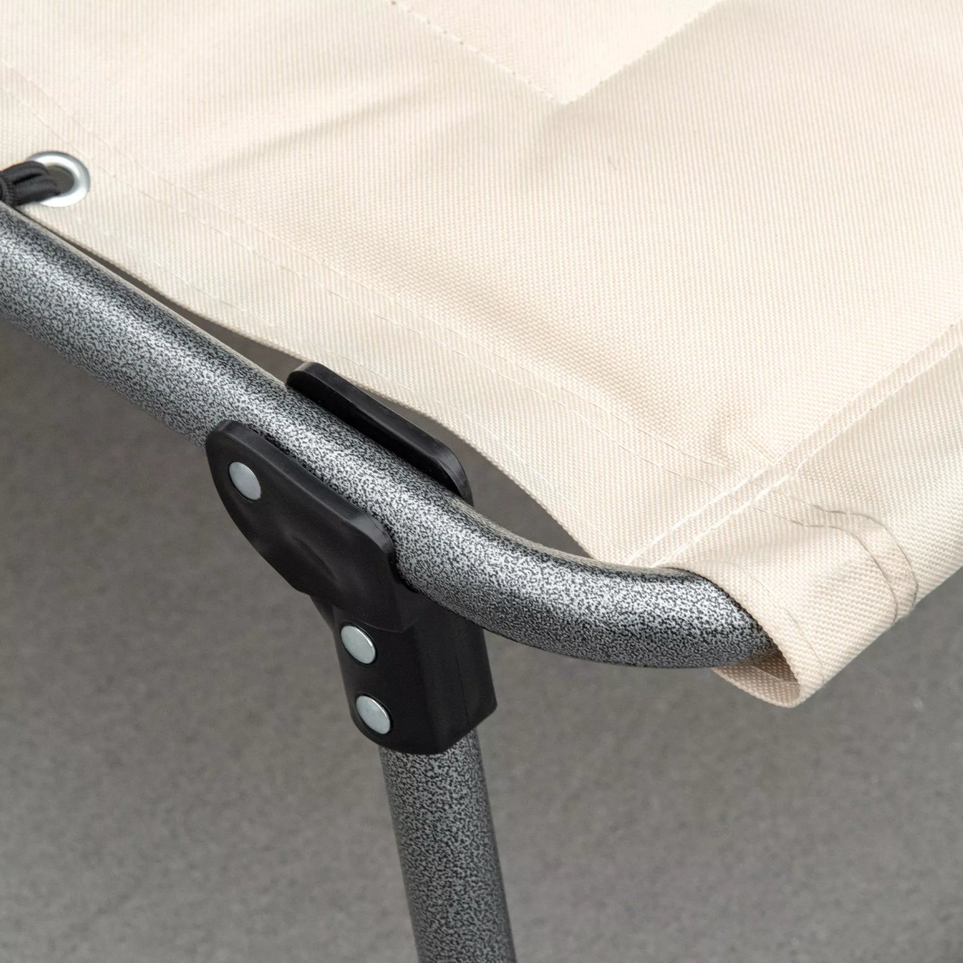 Saulės gultas, sulankstomas sodo gultas, sulankstomas gultas su pagalvėmis, 5 pakopų atlošas, oksfordo audinys, 188 x 57 x 30 cm, smėlio spalvos