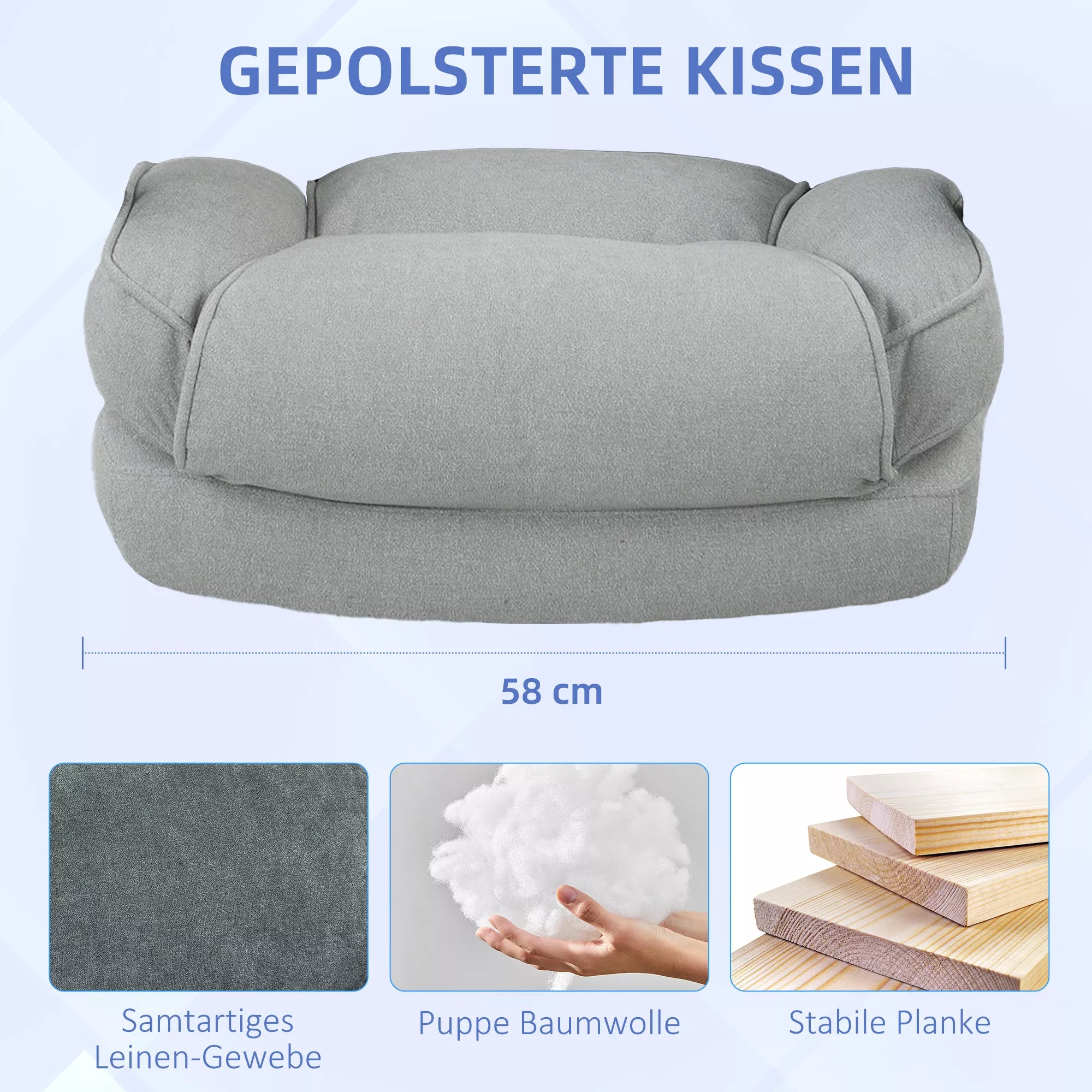 Birojo kėdė iki 200 kg su ergonomine atrama, šviesiai pilka