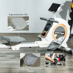 Grafika apie ergonomišką treniruoklio sėdynę ir pedalus