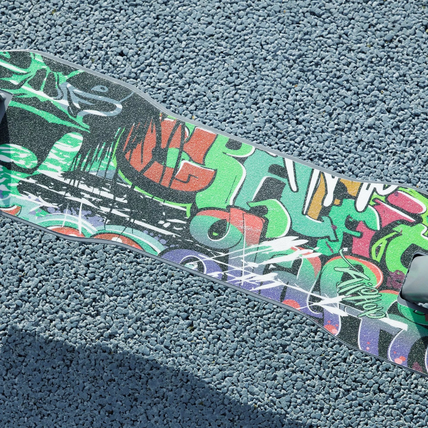 Tretroller, aukščio reguliuojamas, galinis stabdys, sulankstomas, 100 kg apkrova, žalias