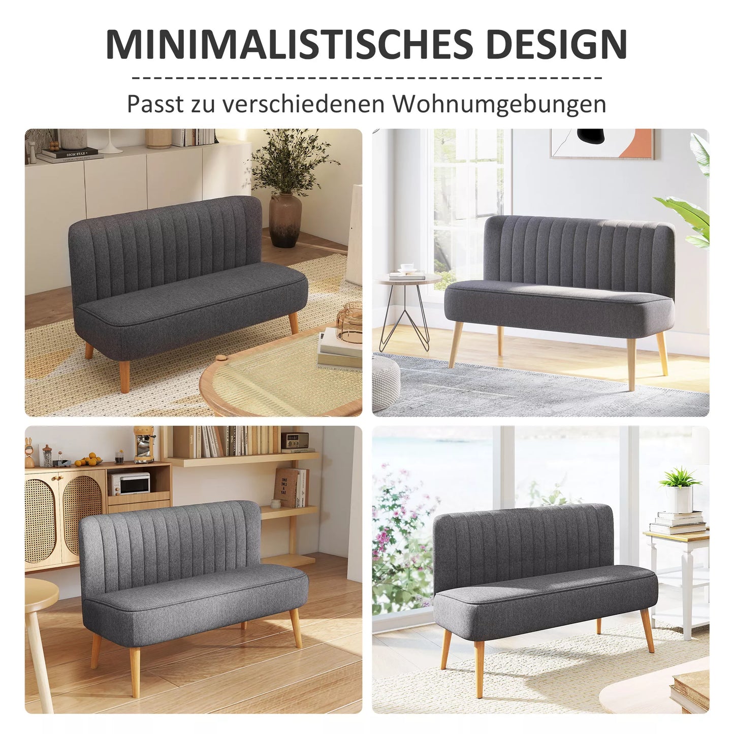 2 vietų sofa, minkštas apmušalas, lengvai prižiūrimas užvalkalas, iki 150 kg, 117 x 56,5 x 77 cm, šviesiai pilka