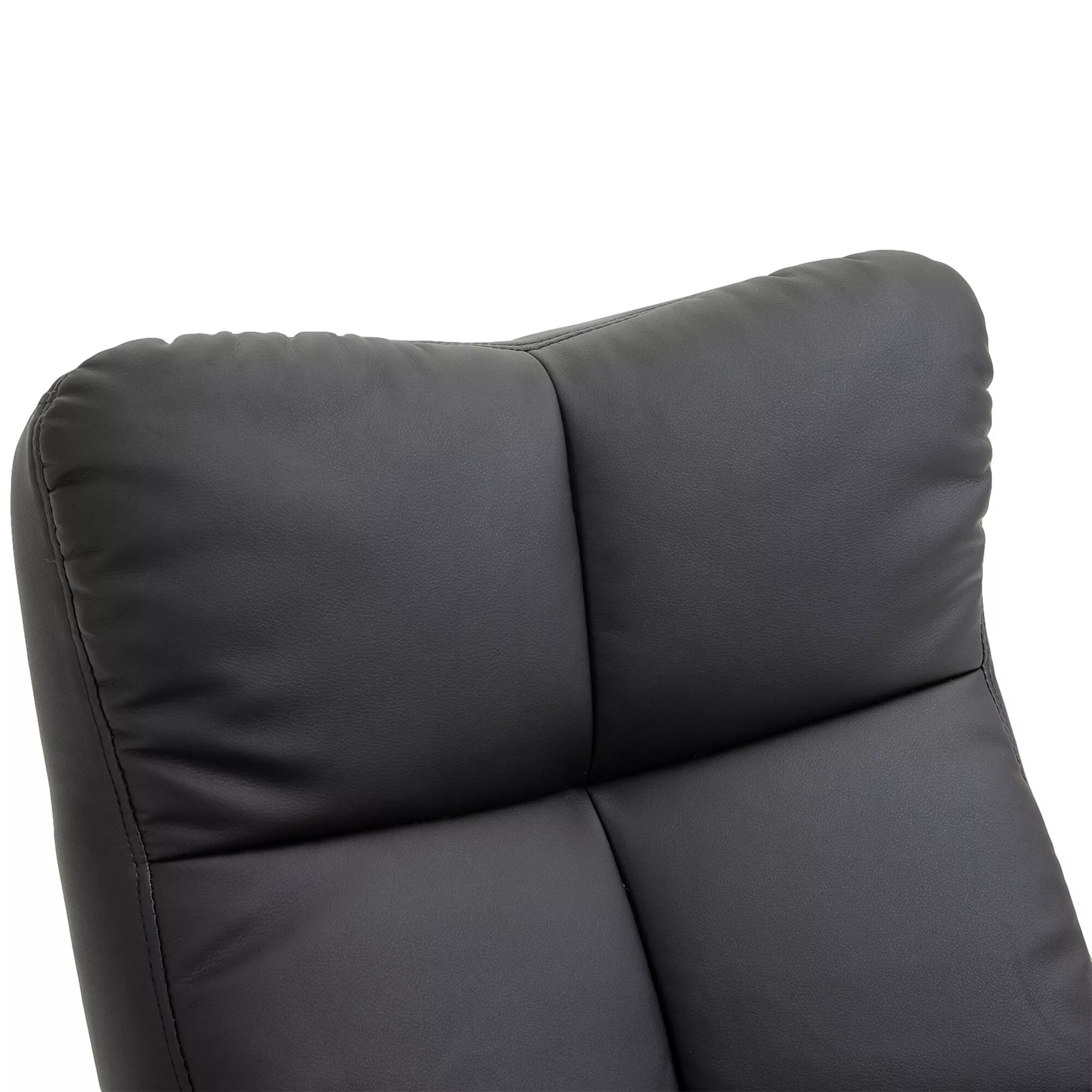 Masažinis fotelis su atrama kojoms, atlošiamas 145°, juodas