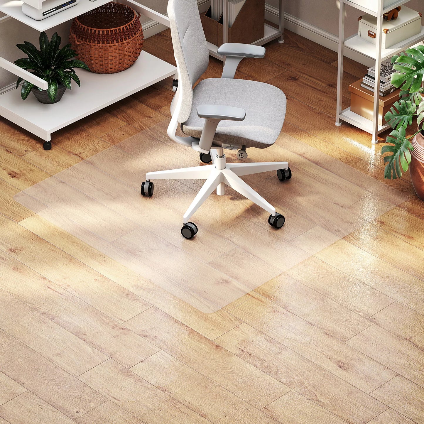 Grindų apsauginė danga, neslystanti, 1,5 mm storio, 120x120 cm, permatoma