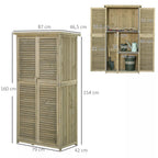 Schema su spintelės matmenimis: aukštis 160 cm, plotis 87 cm, gylis 46,5 cm