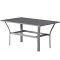 Metalinis pagalbinis stalas Balkono stalas su lamelių dizainu, atsparus atmosferos poveikiui Kavos stalas Sodo stalas 91,5 x 55 x 45 cm Tamsiai pilkos spalvos