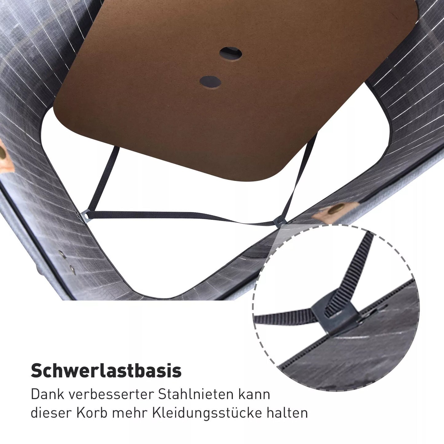 Siauras skalbinių krepšys su dangčiu 72L, skalbinių surinktuvas su rankena, nuimamu skalbinių maišu, skalbinių dėžė skalbyklai, miegamajam, vonios kambariui, pilkas