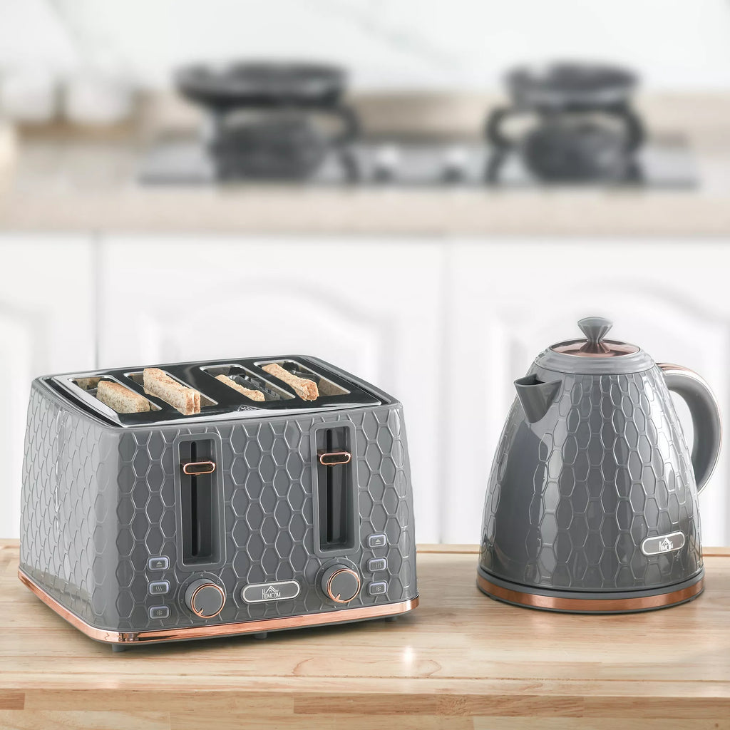 Virdulys ir skrudintuvas 2-in-1 komplektas, 1,7 l, pilki