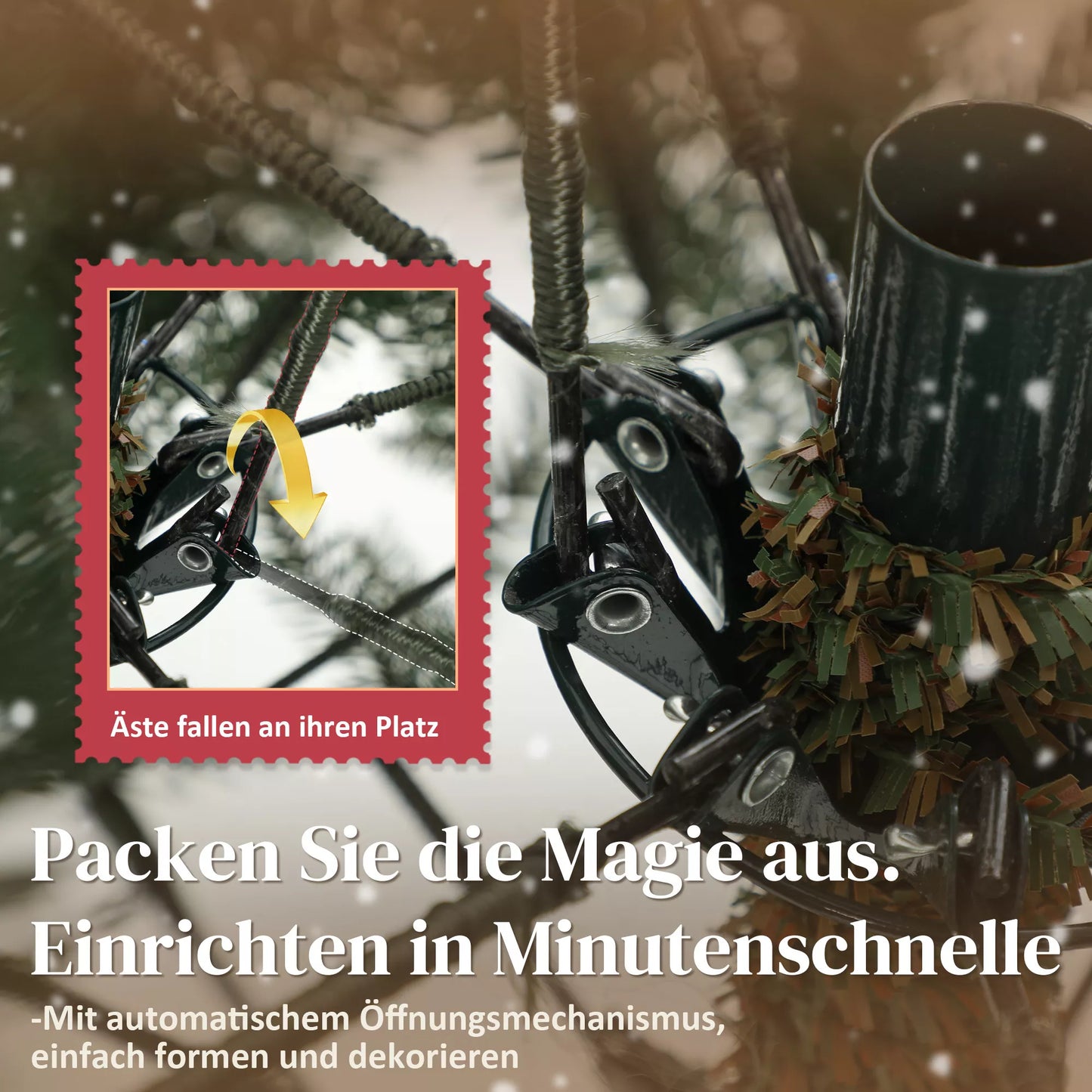 Dirbtinė Kalėdų eglė, 150 cm, su sulankstomomis šakomis, metaliniu stovu, universali, žalia