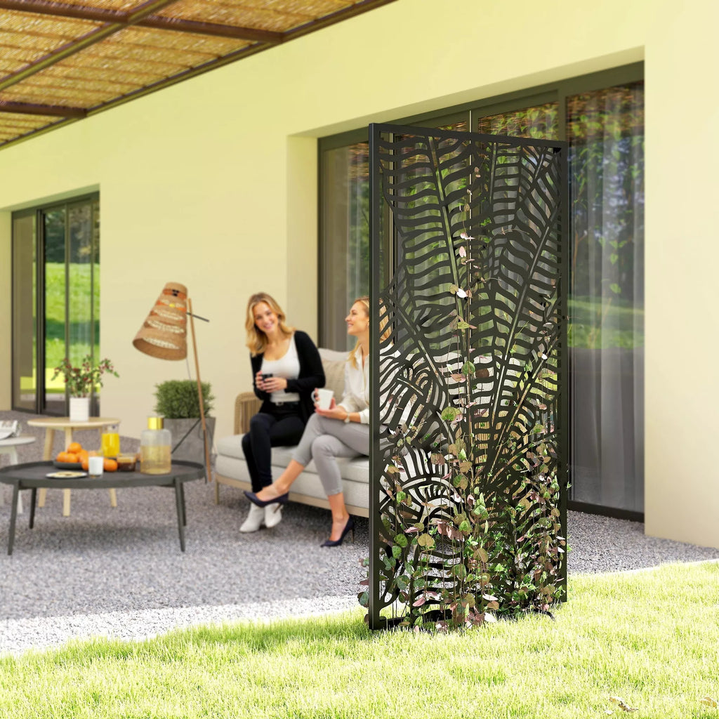 Kambario pertvara 65 x 130 cm Laisvai stovinti Pakabinama Paravent, pertvara Apsauga nuo žvilgsnių iš metalo Juoda