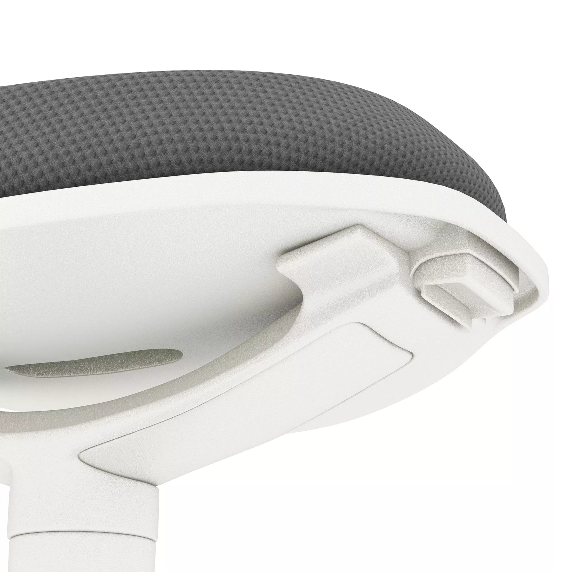 Biuro taburetė, ergonomiška pusiau stovima kėdė, reguliuojamo aukščio, iki 120 kg, 42,5 x 35,5 x 56,5-71,5 cm, pilka