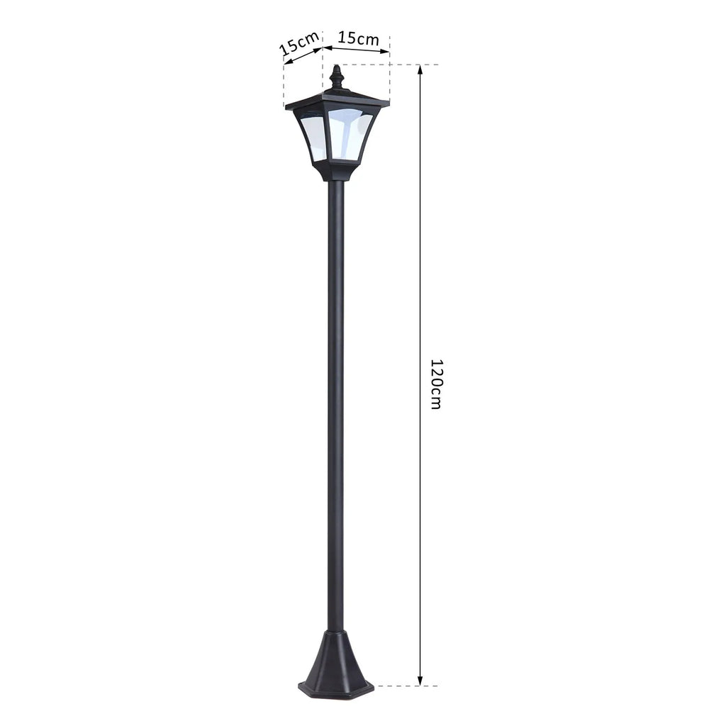 Schema su lempos matmenimis: aukštis 120 cm