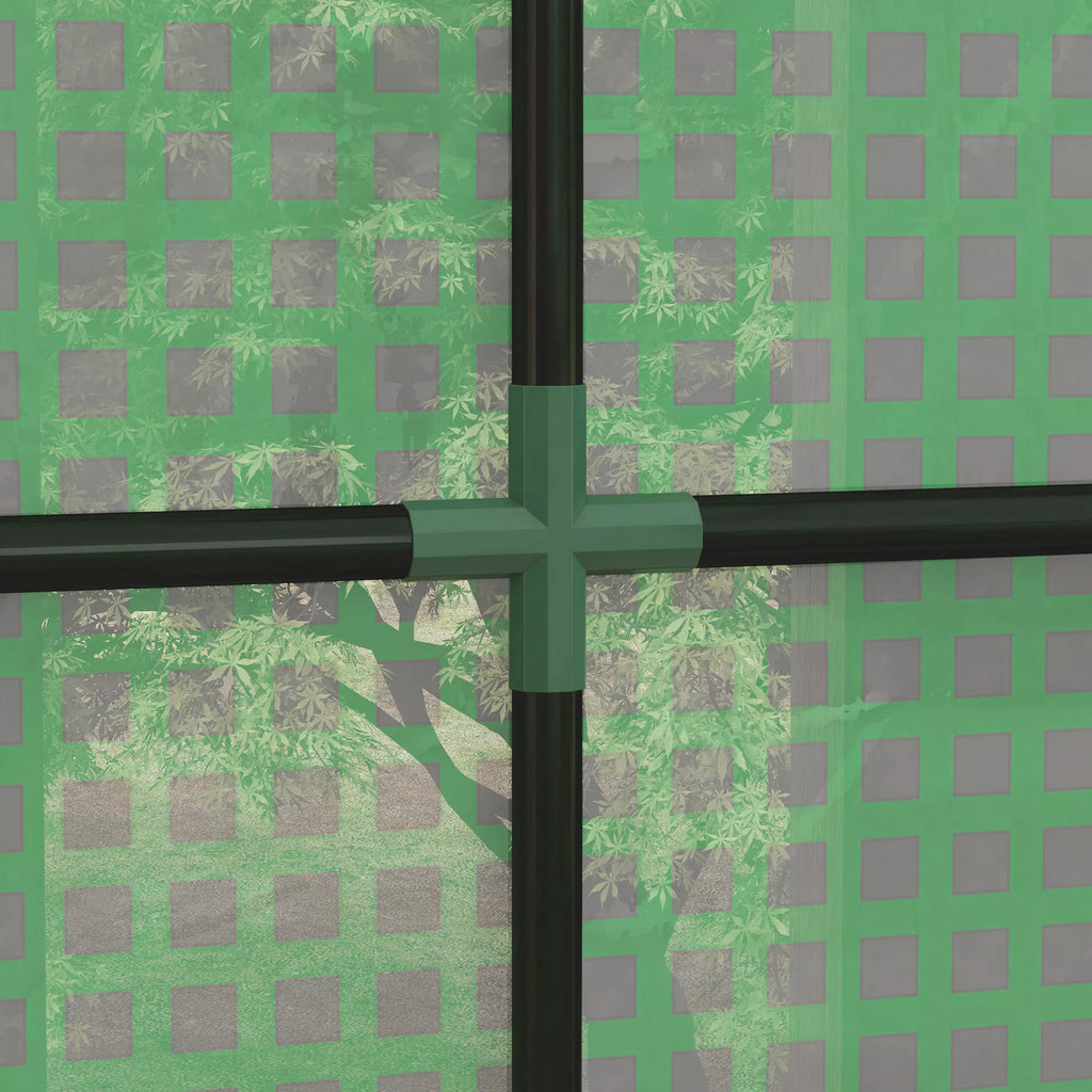 Prie sienos statomas šiltnamis, su suskleidžiamomis durimis, atsparus oro sąlygoms, 200 cm x 80 cm x 200 cm, žalias