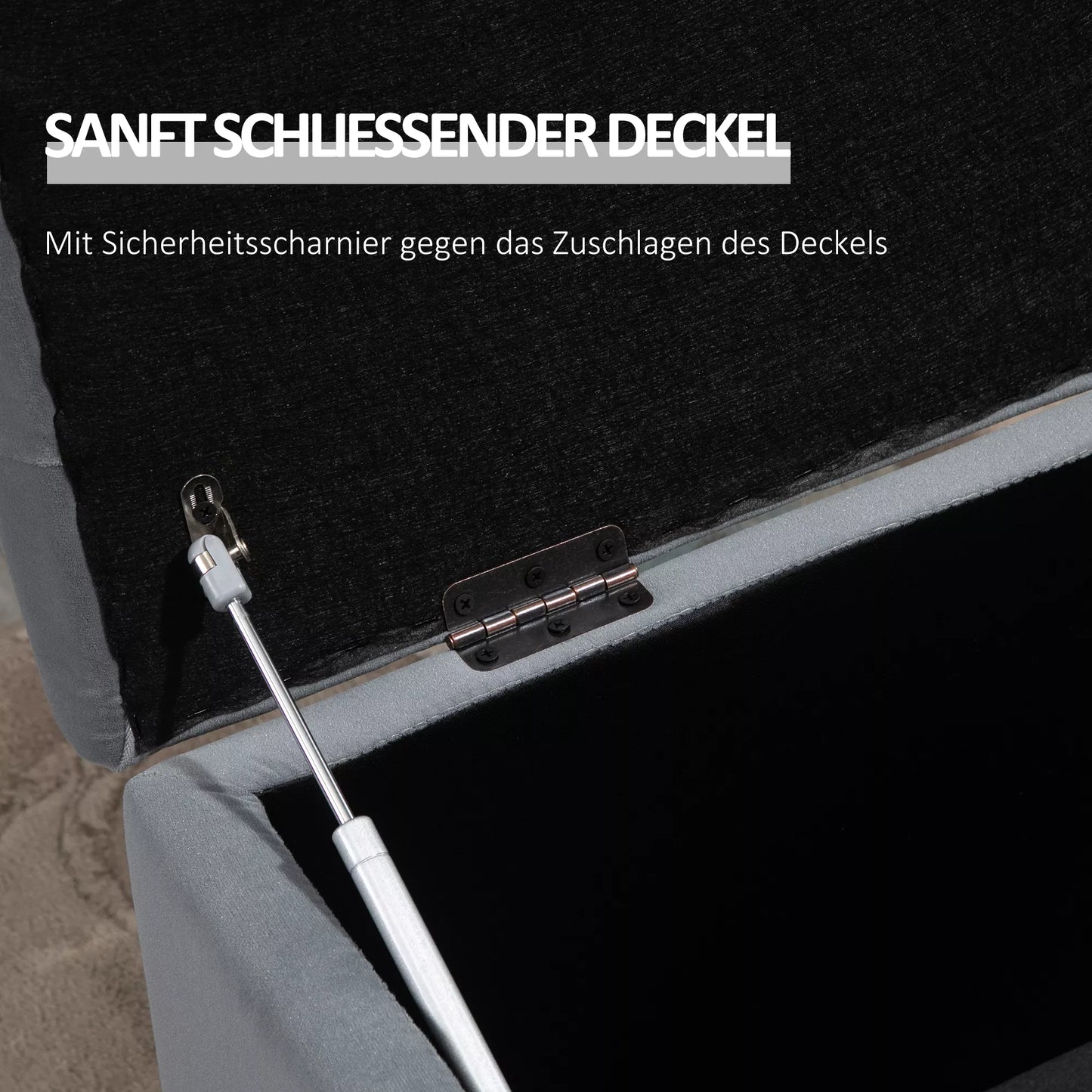 3 dalių rinkinys su laikymo vieta, 2 x sėdimasis pufas, apmušta dėžė su sėdyne, kojų pufas, laikymo dėžė, kojų atrama, atlaiko iki 130 kg, mikropluošto audinys, putplastis, 75 x 40 x 42 cm, šviesiai pilkos spalvos