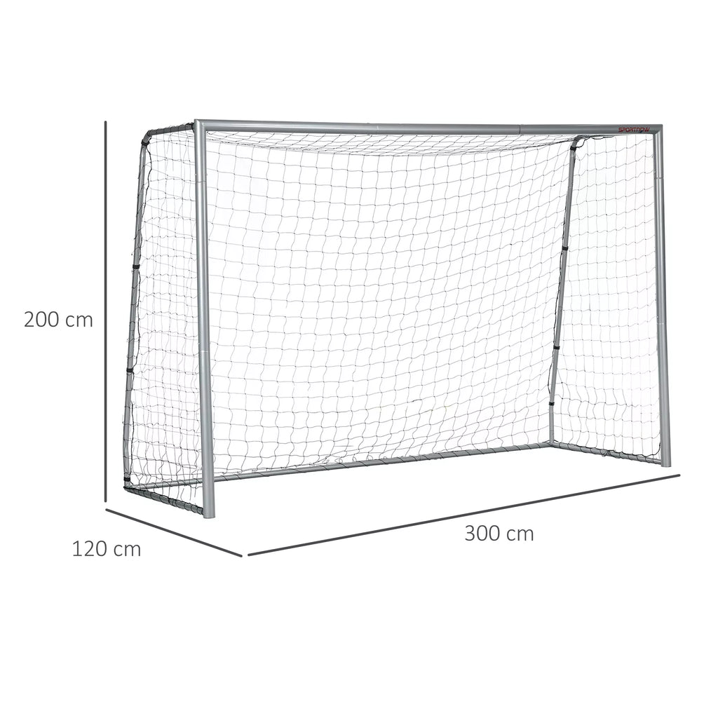Atsparus oro sąlygoms futbolo vartai, tvirtas tinklas, stabilus metalinis rėmas, lengvas surinkimas, 300 x 200 x 120 cm