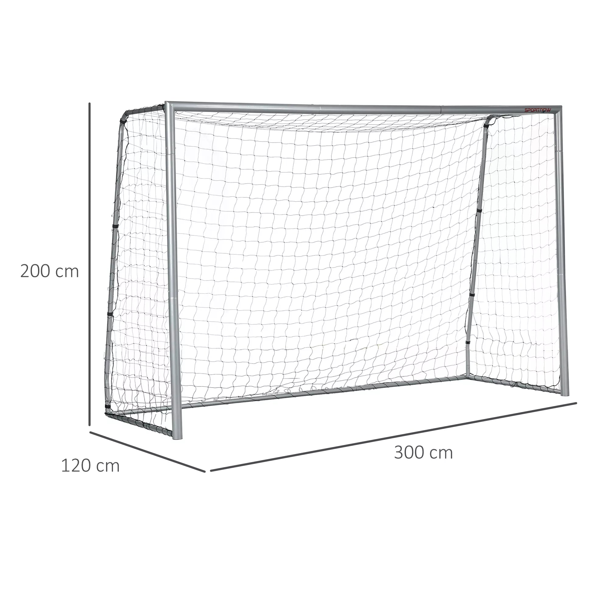 Atsparus oro sąlygoms futbolo vartai, tvirtas tinklas, stabilus metalinis rėmas, lengvas surinkimas, 300 x 200 x 120 cm