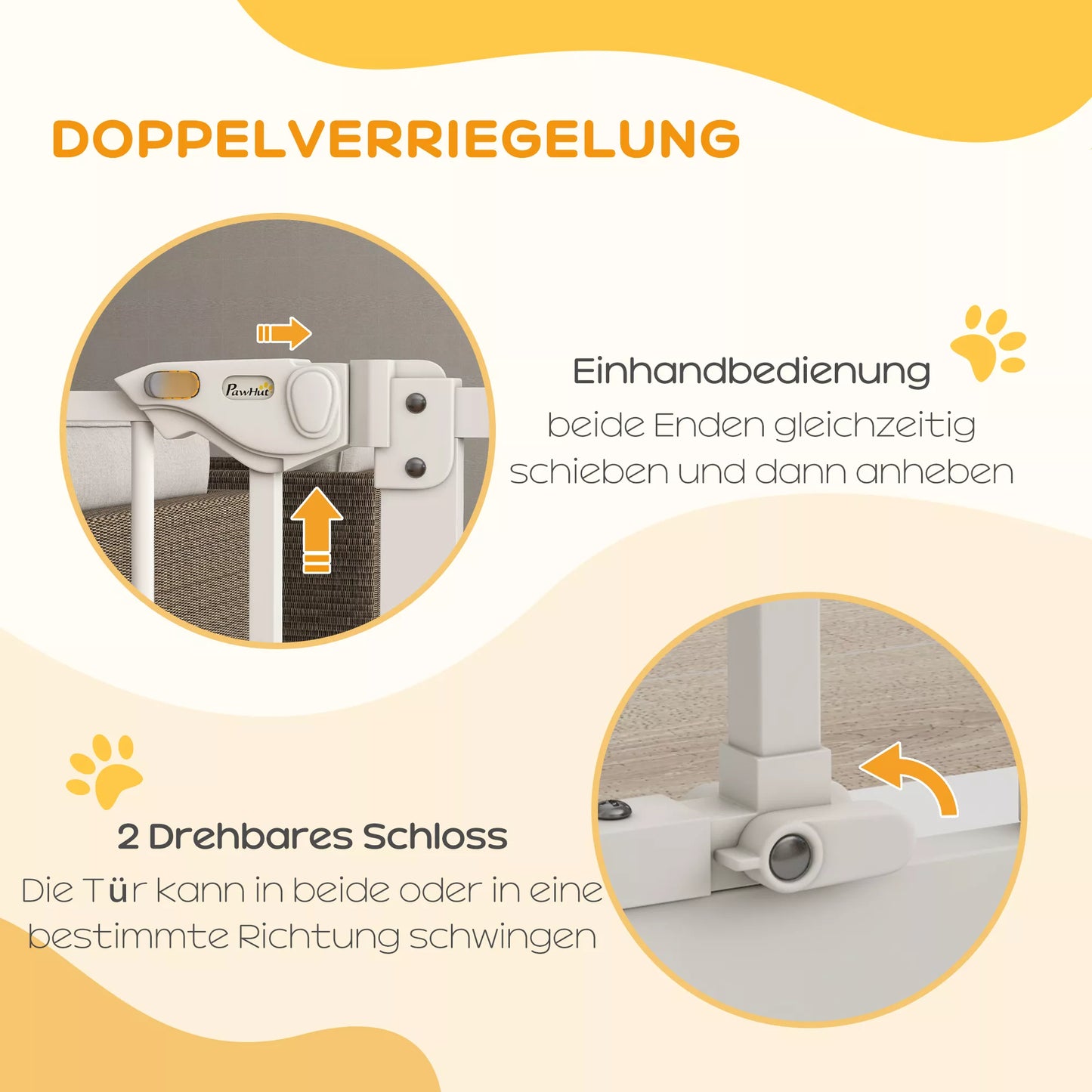 Apsauginiai varteliai šunims, užtvaras, varteliai augintiniams, metalas, plastikas, 74-87 cm, baltas