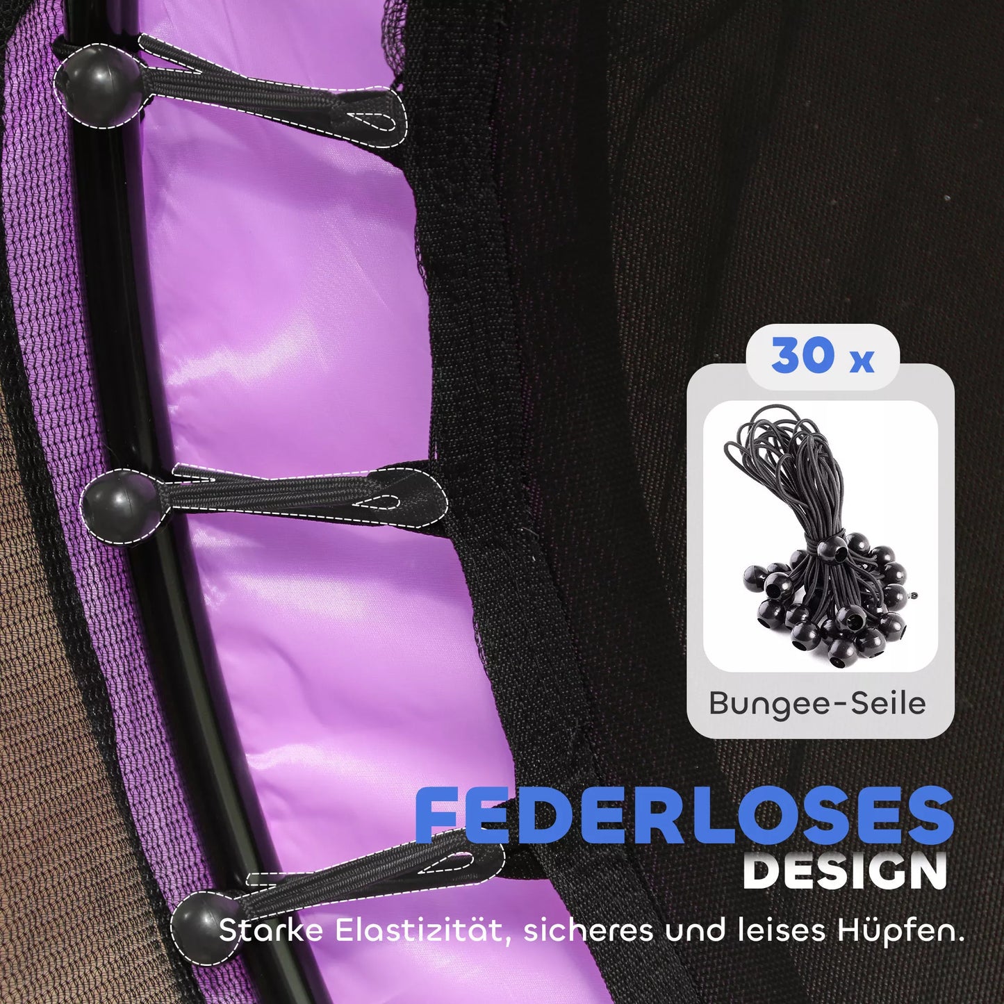 Vaikams skirtas batutas su apsauginiu tinklu, vidaus ir lauko reikmėms, 3-6 metai, violetinis