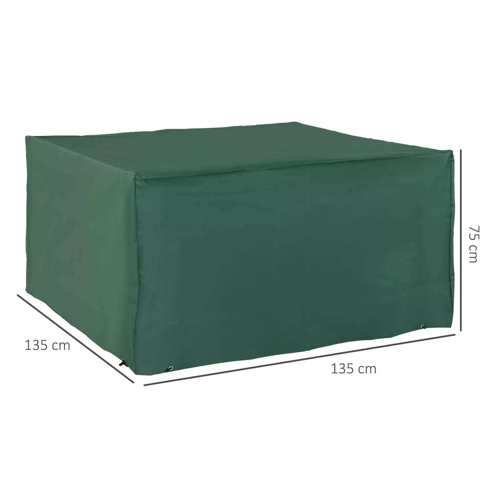 Apsauginis dangtis Dangtis sodo baldams 600D-Oxford Žalias 135 x 135 x 75 cm