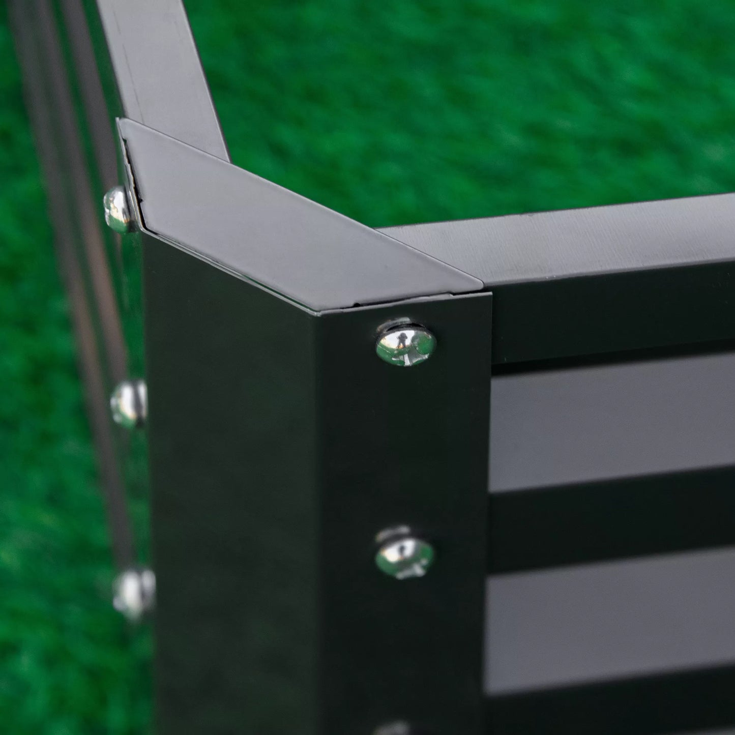 Sodo lysvė, vazonas su plieniniu korpusu, pilkos spalvos, 120 x 120 x 30 cm