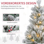 Kalėdinė eglutė su LED apšvietimu, 2 vnt., 107 cm, žalia/balta