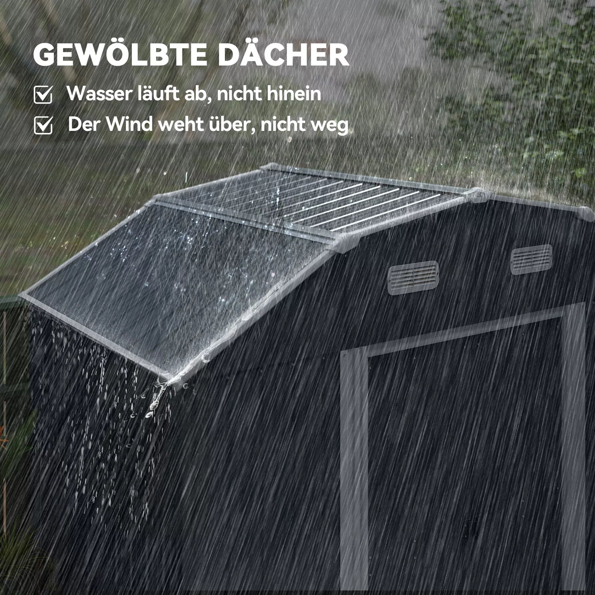 Sodo namelis, įrankių namelis, atsparus oro sąlygoms, 2 langai, 2 durys, 238 x 132 x 198,5 cm, tamsiai pilkas