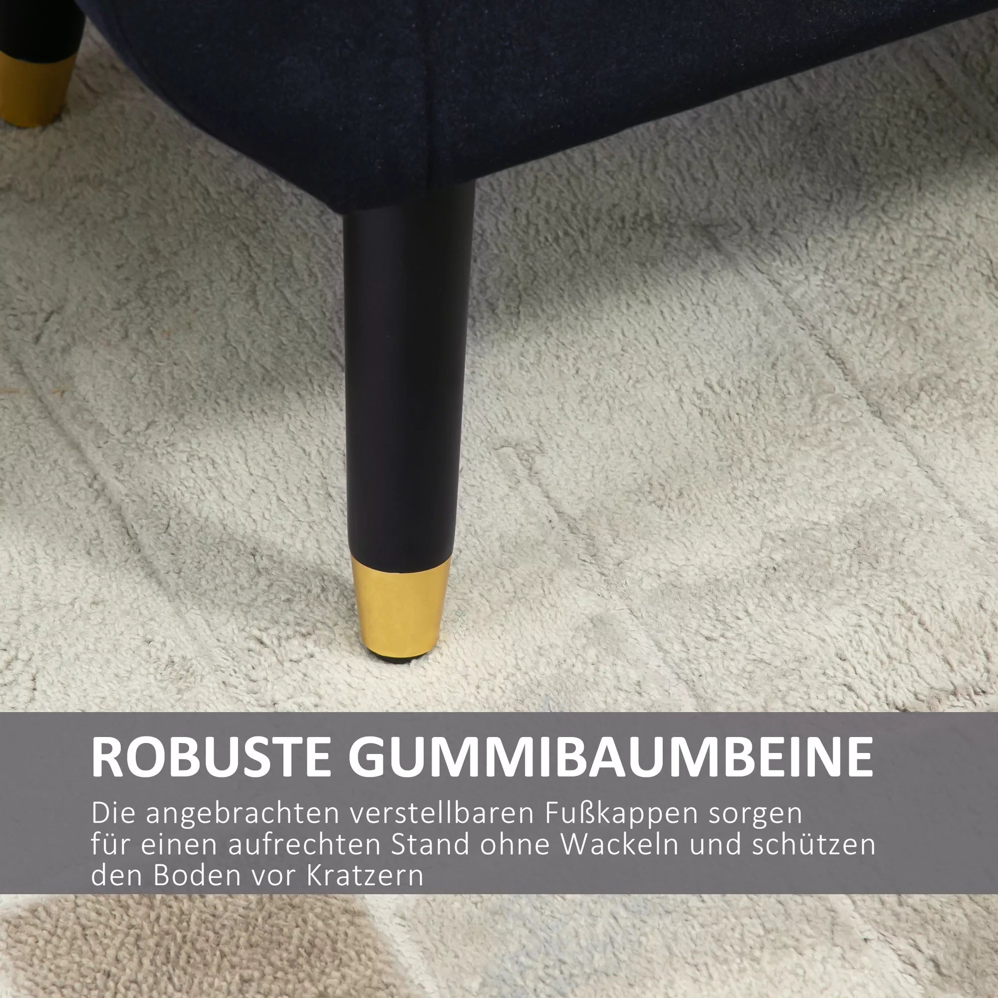 Suoliukas su daiktadėže ir porankiais, paminkštintas, 107 cm, juodas