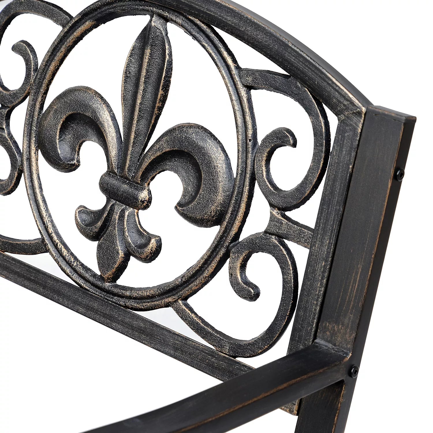 Sūpynės kėdė Sodo kėdė Sūpynės kėdė antikvarinė Sodo metalinė bronzinė B60 x T73 x H85cm