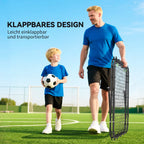 Grafika apie sulankstomą futbolo tinklo dizainą