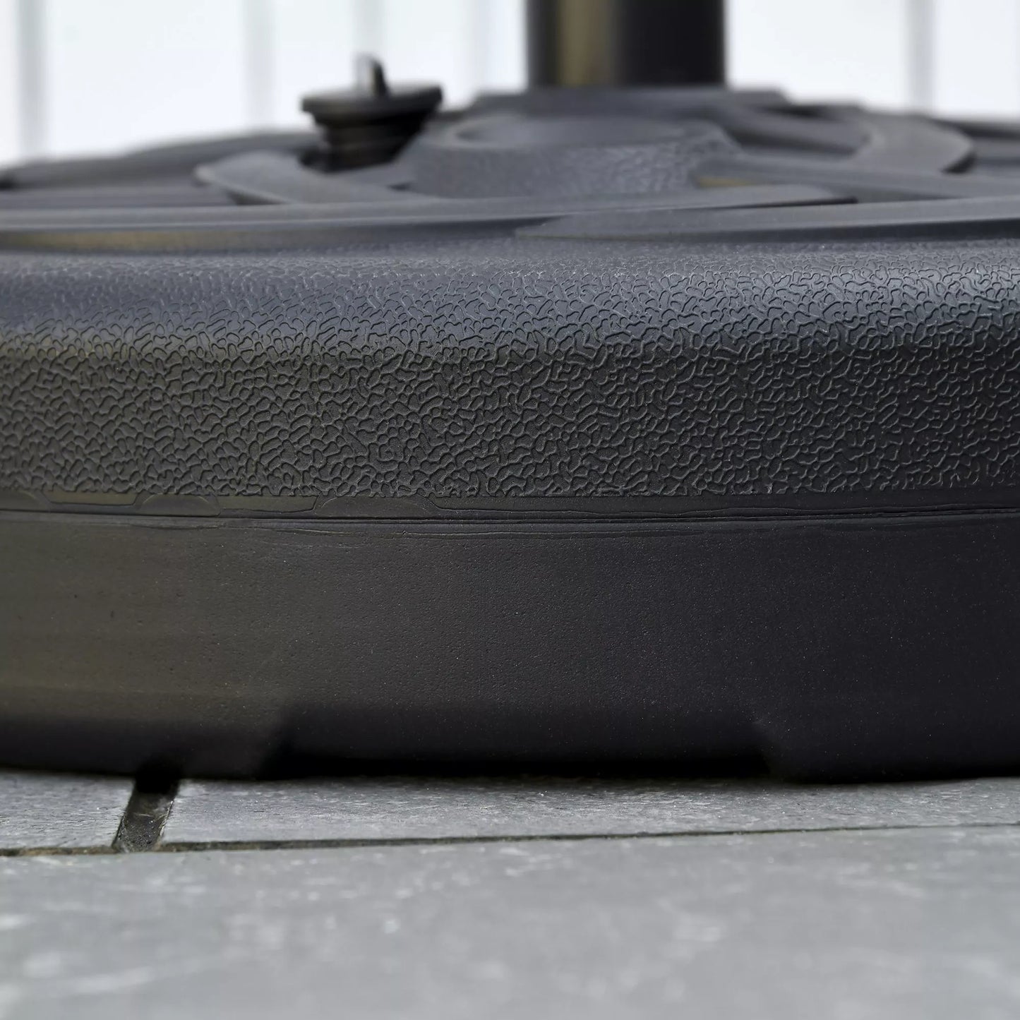 Skėčio pagrindas, plastikinis ir metalinis skėčio stovas, užpildomas vandeniu ir smėliu, Ø56 x 30,5H cm, juodas