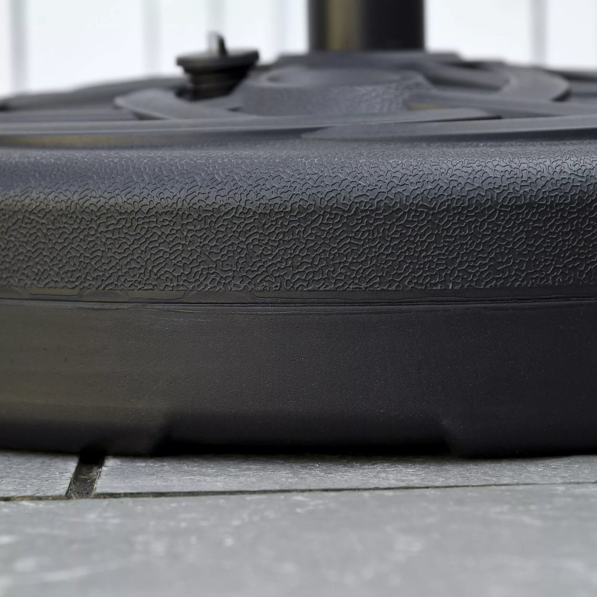 Skėčio pagrindas, plastikinis ir metalinis skėčio stovas, užpildomas vandeniu ir smėliu, Ø56 x 30,5H cm, juodas