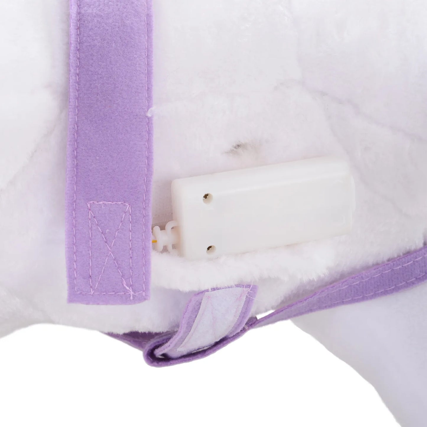 Važiuojamas arkliukas ant ratukų, minkštas, violetinis, 55 x 23 x 60 cm