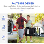 Sulankstoma konstrukcija - kėdę patogu pasiimti į kempingą, paplūdimį ar parką.