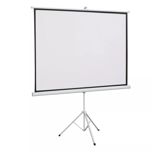 Projektorinė drobė 4:3 formatu, kino ekranas, pristatymų paviršius namams ar biurui, balta