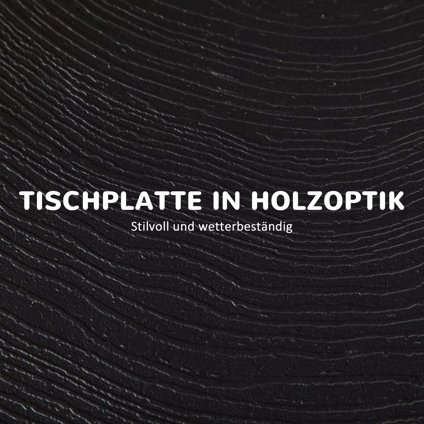 Sodo stalas, apvalus, sulankstomas, 2 asmenims, medžio imitacija, plienas + plastikas, tamsiai pilkos spalvos, 60 x 60 x 73 cm