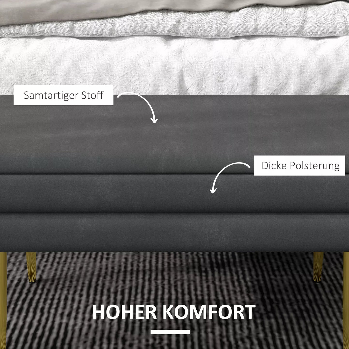 Suoliukas su atramine dalimi, su daiktadūže, plieninis, 79,5 cm x 37,5 cm x 43 cm, tamsiai pilkos spalvos