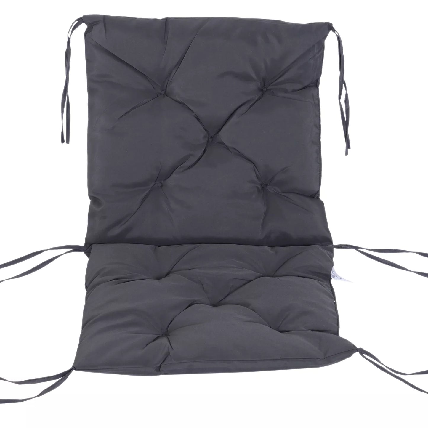 2 vnt. sėdimųjų pagalvėlių rinkinys, 98cm x 50cm x 8cm kėdės pagalvėlė su raišteliais, minkštas užvalkalas, skalbiama/Ergonomiški sėdimieji paminkštinimai namams, sodui, sofai, pilka