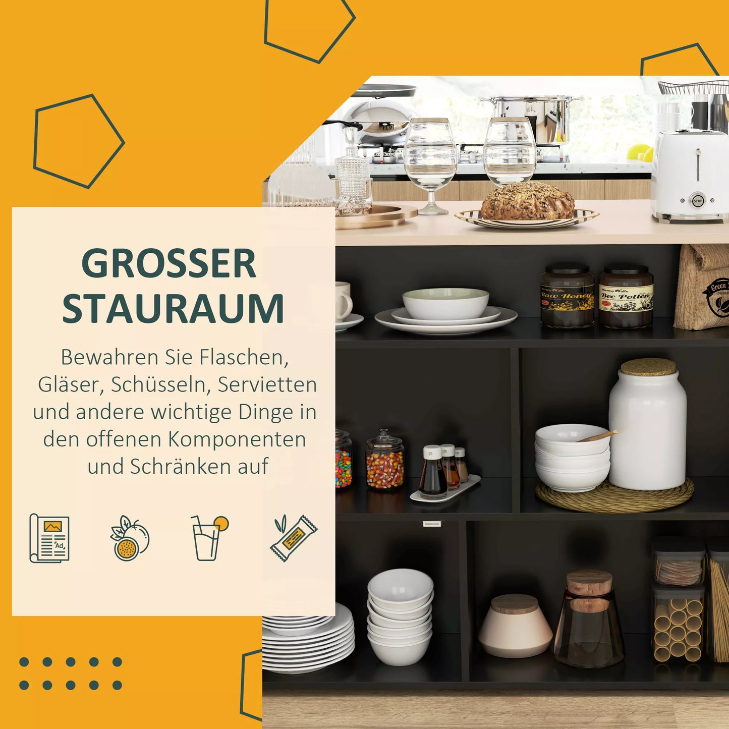 3 dalių baro komplektas, baro stalas su atlenkiamu stalviršiu, 2 baro kėdės, 6 daiktų laikymo dėžės, juodos spalvos + ąžuolo, 116 x 70 x 89,5 cm