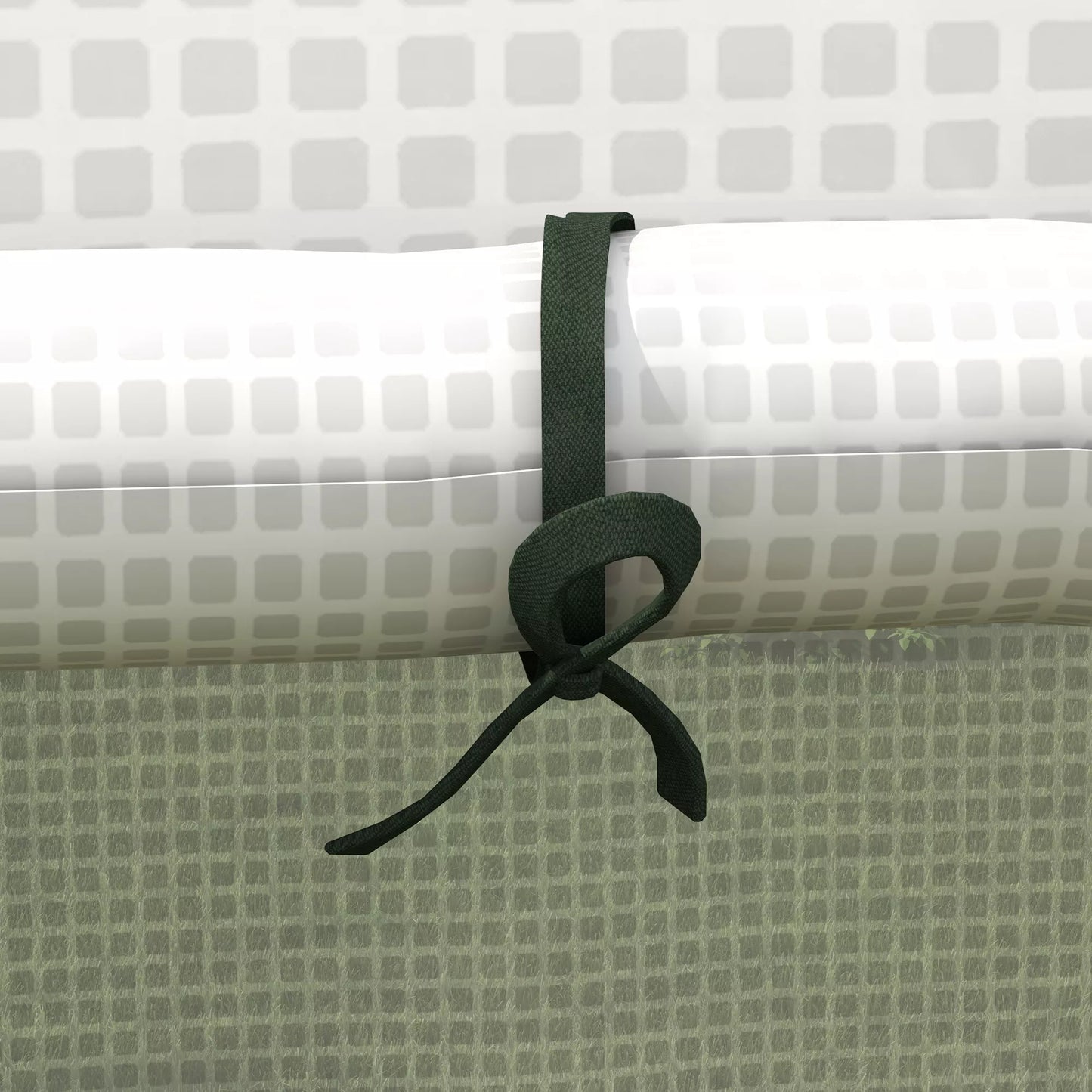 Outsunny Šiltnamio plėvelė, atsarginė danga, vandeniui atspari, su atidaromu langu ir durimis, 140 x 143 x 190 cm, balta