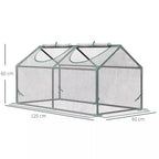 Šiltnamio matmenų schema: 120 cm plotis, 60 cm gylis, 60 cm aukštis