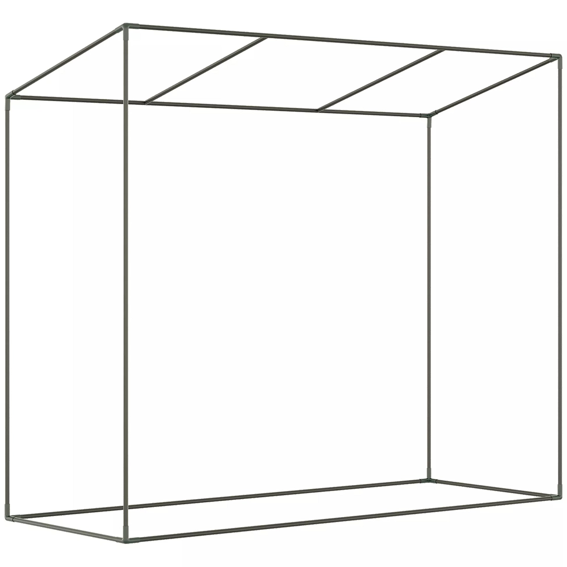 Šiltnamis su šoniniais langais, suskleidžiamomis durimis, atsparus vėjui, plieninis rėmas, plastikinė danga, baltas, 200 x 76 x 168 cm