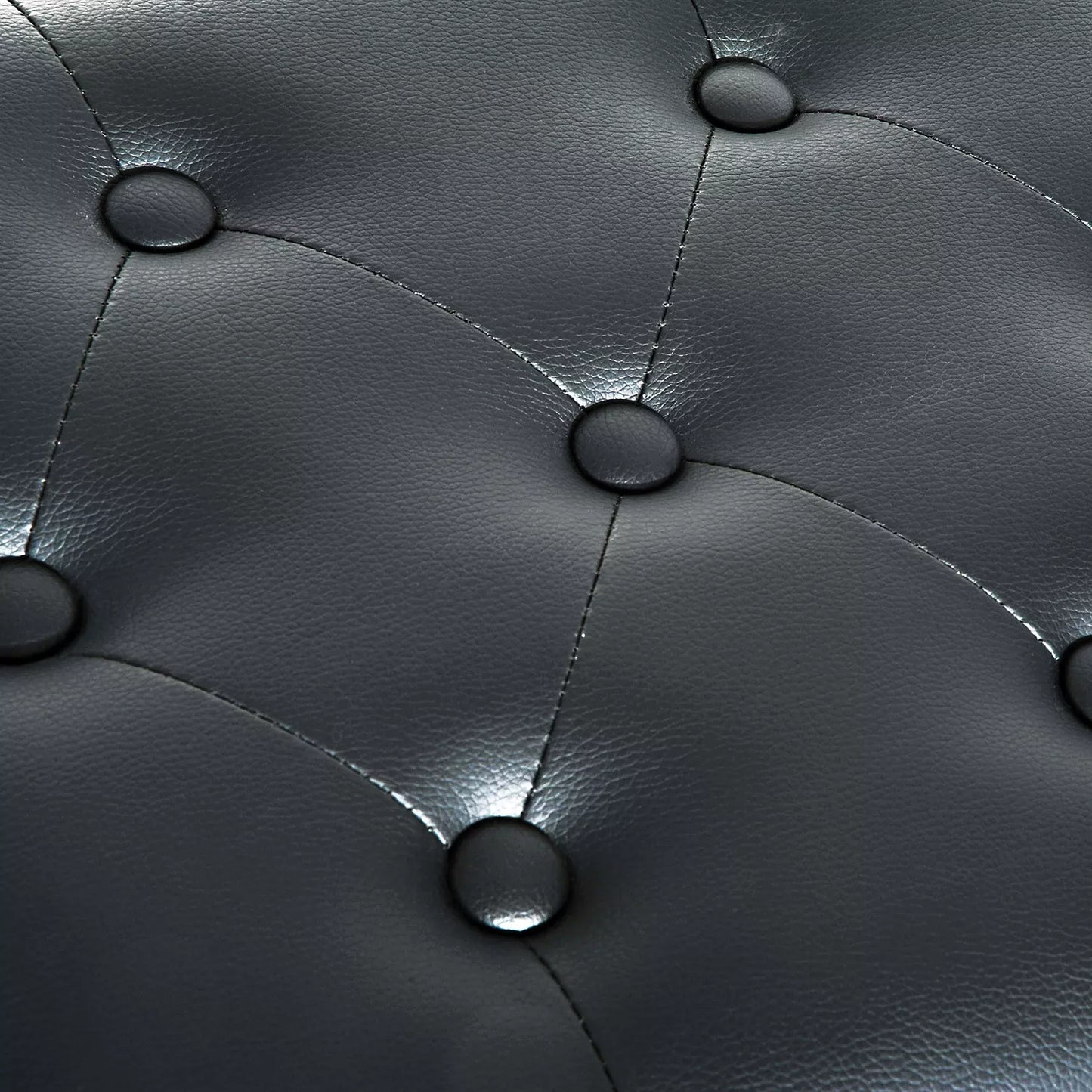 Aukščio reguliavimo pianino suolas, fortepijono suolas su dirbtinės odos pagalvėle, klaviatūros suolas pianinui, klaviatūrai 64 x 35 x 45-55 cm Juodas