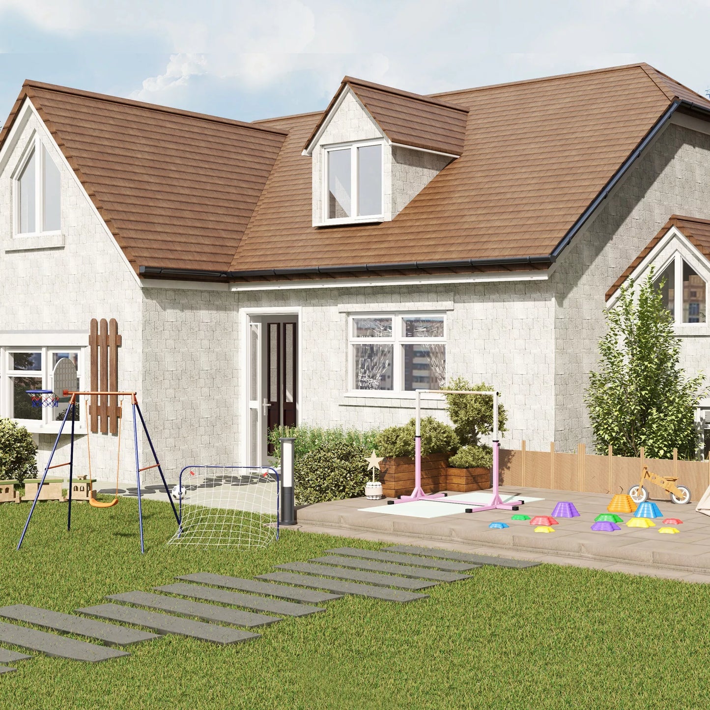 Balansavimo akmenys, pakopų akmenys, 11 vnt., sukraunami, neslystantys, tvirti, skirti naudoti viduje ir lauke, atlaiko iki 80 kg