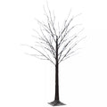 Dirbtinis beržas su LED apšvietimu, 96 šiltai baltos spalvos mikroskadinės LED lemputės, 150 cm, rudas