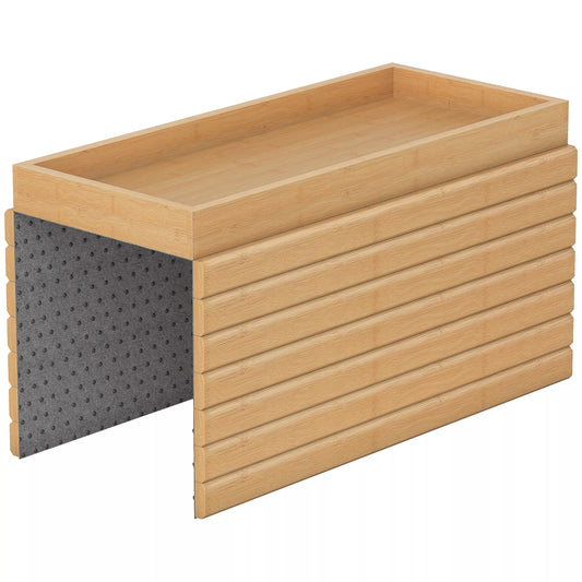 Pagalvėlė su atlošais sofoms, gėrimams, užkandžiams, nuotolinio valdymo pultui, bambuko mediena