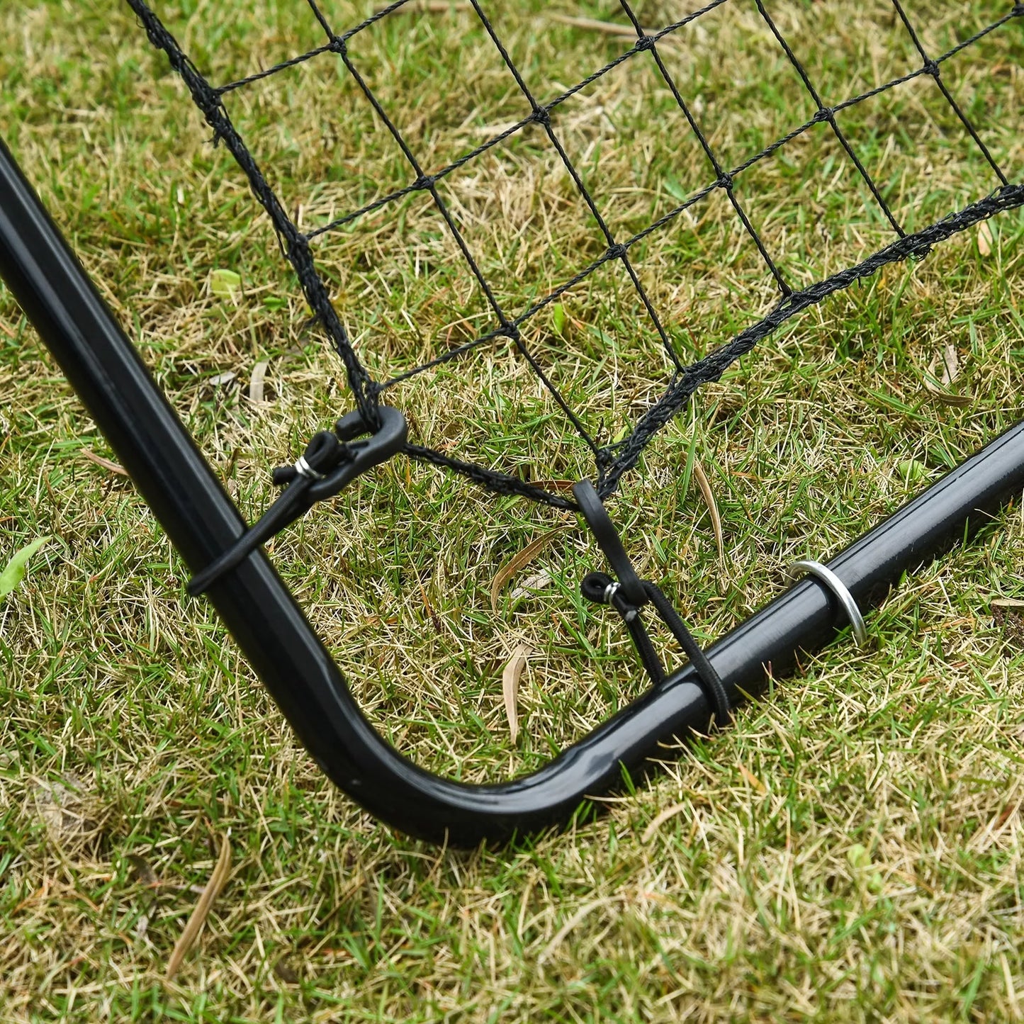 Beisbolo atmušimo tinklas, nešiojamas softbolo pitchback tinklas, atmušimo tinklas su taikinio zona, reguliuojamo kampo metimo tinklas beisbolo ir softbolo kamuoliams, metalas, juodas