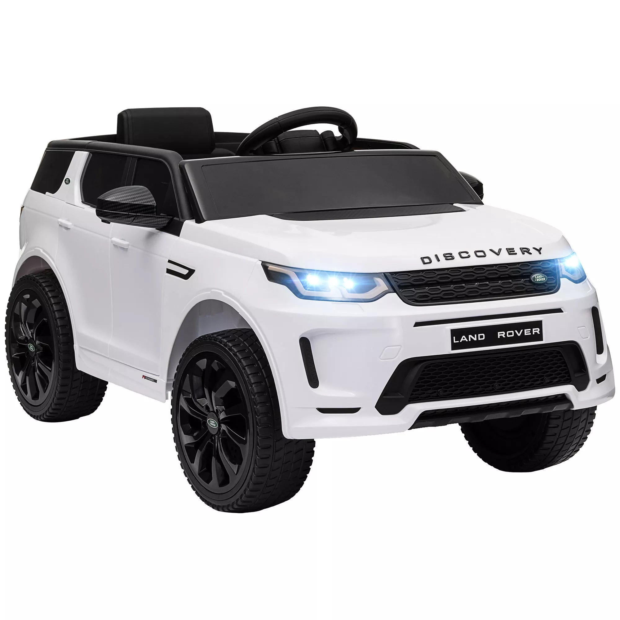 Baltas Land Rover Discovery Sport elektromobilis vaikams