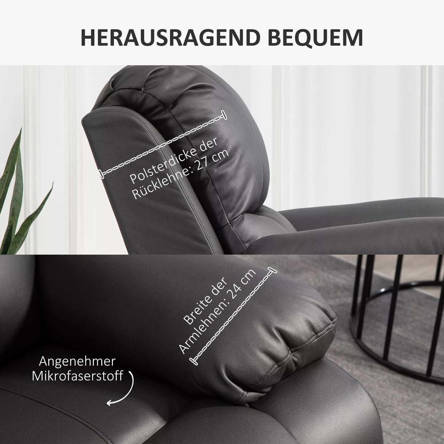 Atsipalaidavimo fotelis, reguliuojamas atlošas ir kojų atrama, pasukamas, iki 150 kg, plieno rėmas, 93x100x98cm, juodas