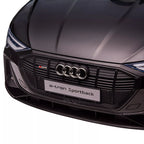 Priekinių grotelių su Audi logotipu detalė iš arti