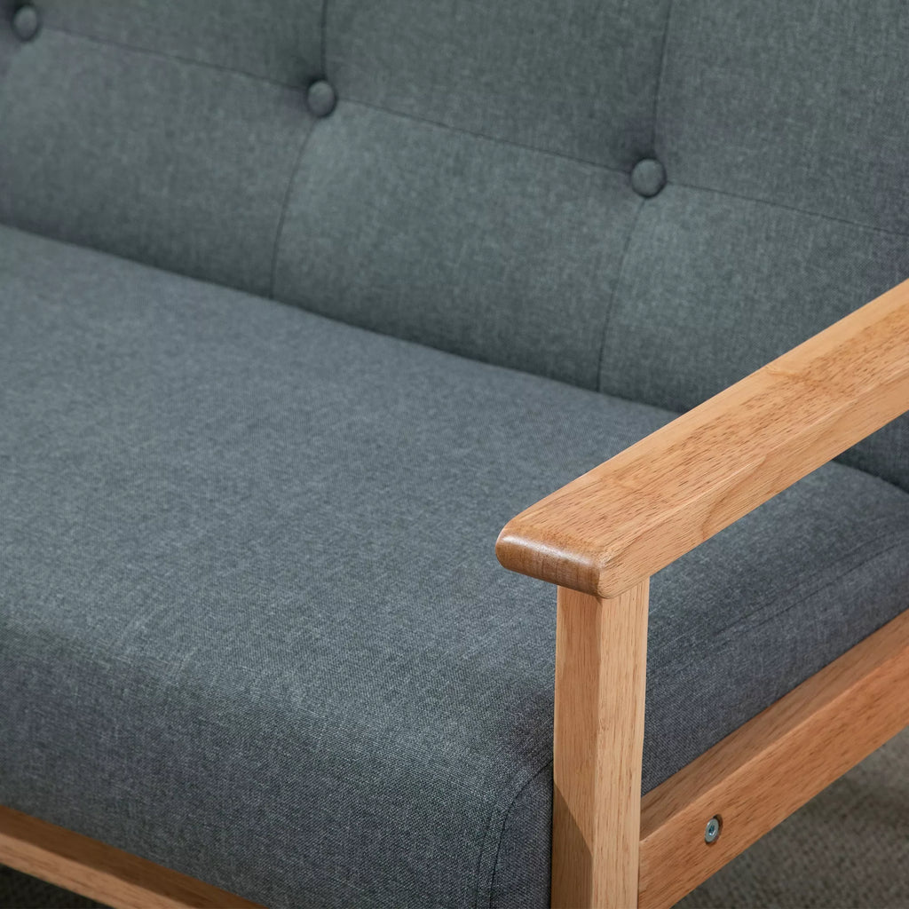 Dvivietė sofa, 115 cm, tamsiai pilka